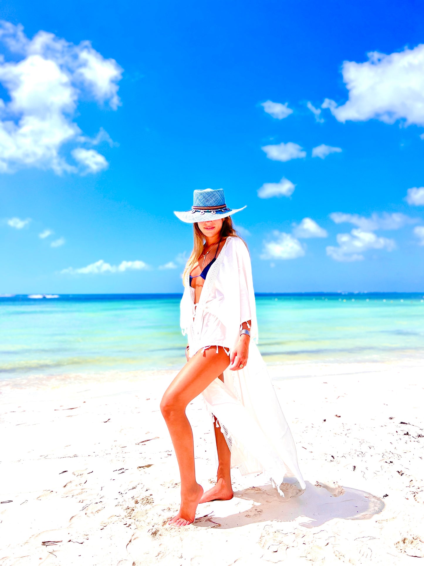 Cancun Blue - Toquilla Straw Panama Hat